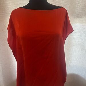Orange Vince Silk Blouse Large